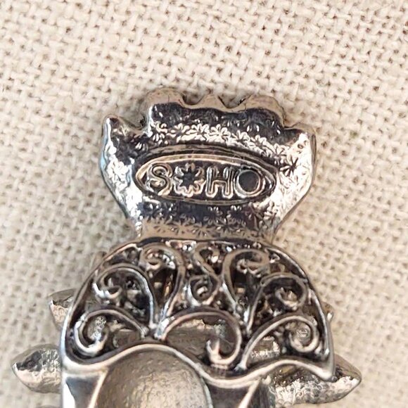 Soho crystal and metal sunflower hair clip - Picture 4 of 8